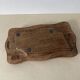 Small tray or pocket emptier in mango wood with carved flowers (edelweiss).