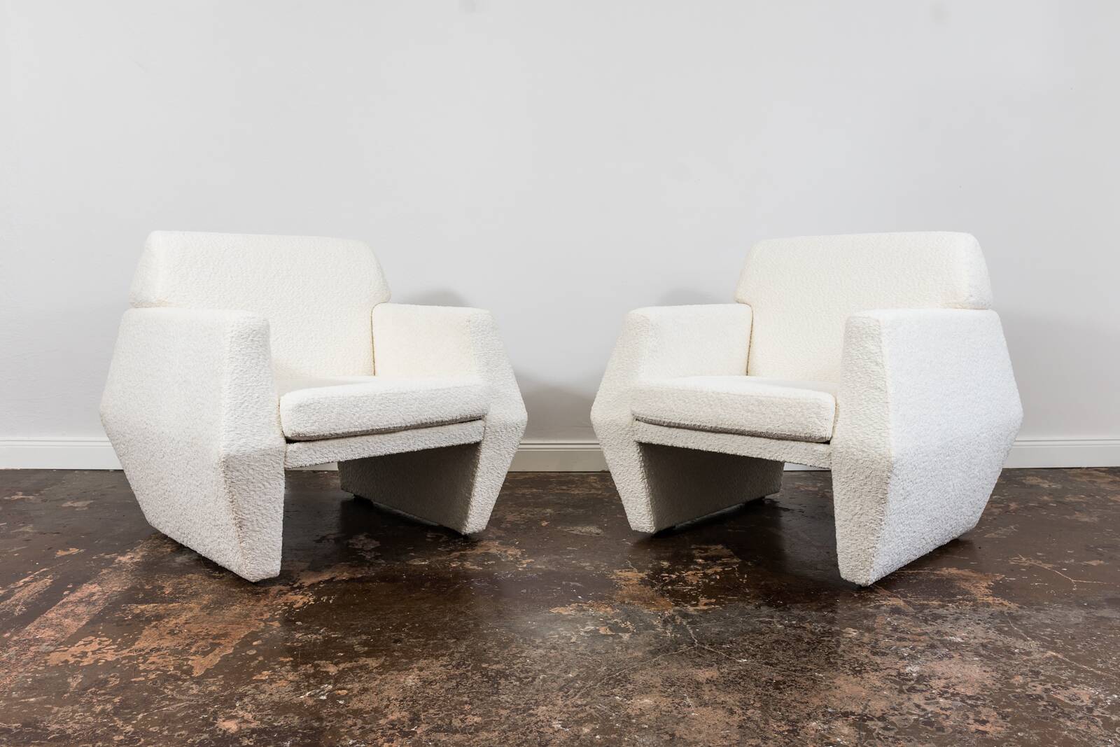 Geometric armchairs by LFM, Poland, 1970s