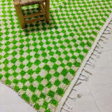 Green azilal berber carpet 280 x 194 cm