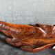 Antique XXL carved solid wood leaf cutter