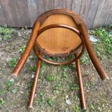 Chaise ancienne bistrot Khon n°18 bois + assise thermoformée vintage