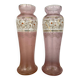Pair of small enamelled Art Nouveau vases from 1900.