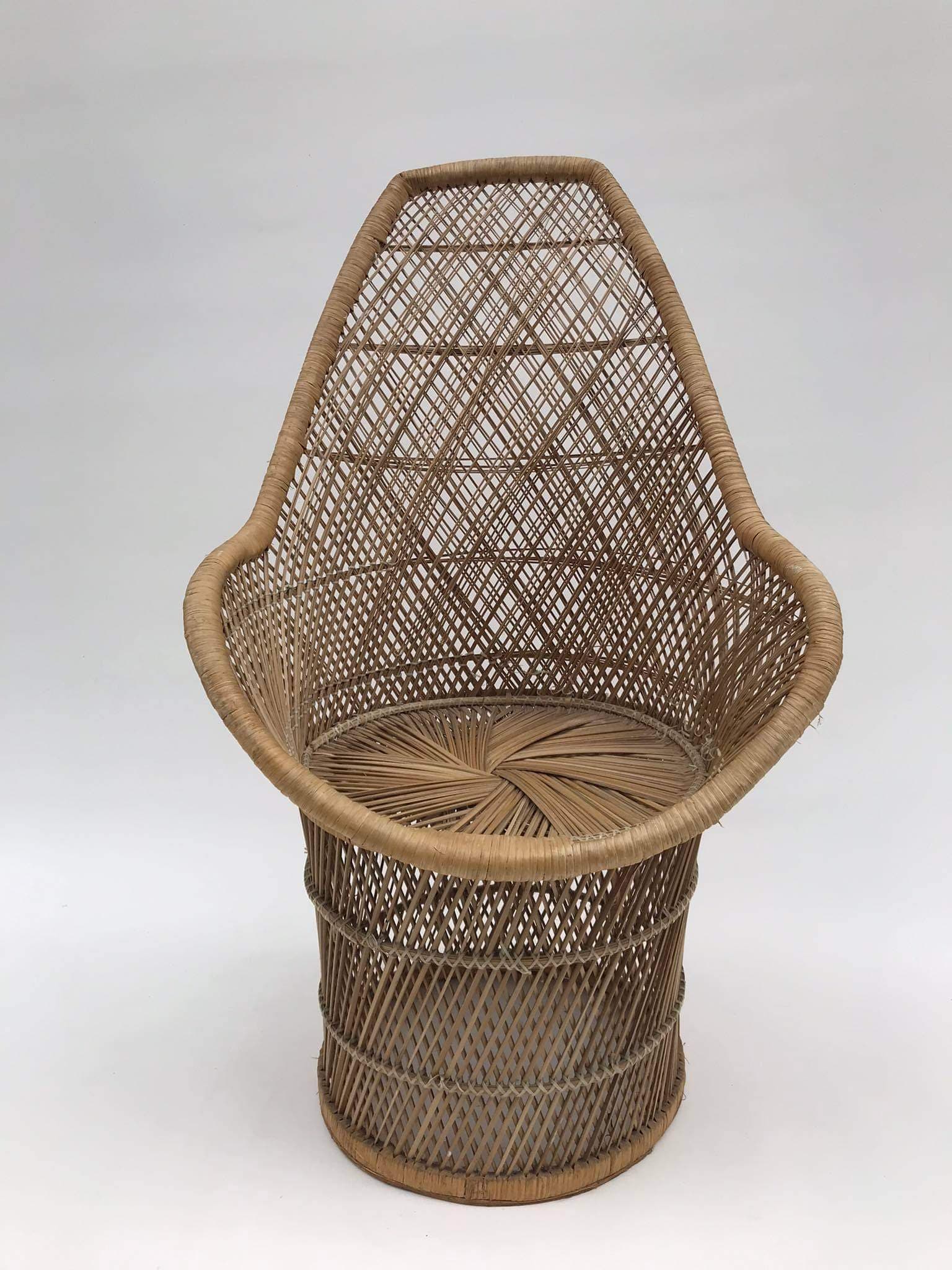 Rattan armchair from the turn of the 70's / 80's