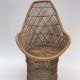 Rattan armchair from the turn of the 70's / 80's