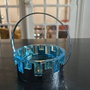 glass and hammered metal pocket emptier