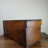 Old solid wood transport chest from the early 19th century