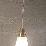 Glass and gold metal suspension design - mid 20th century.
