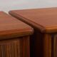Mid-century teak bedside tables with rosewood inlays, Denmark 1960s