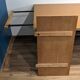 Extendable wooden and metal table, 80s