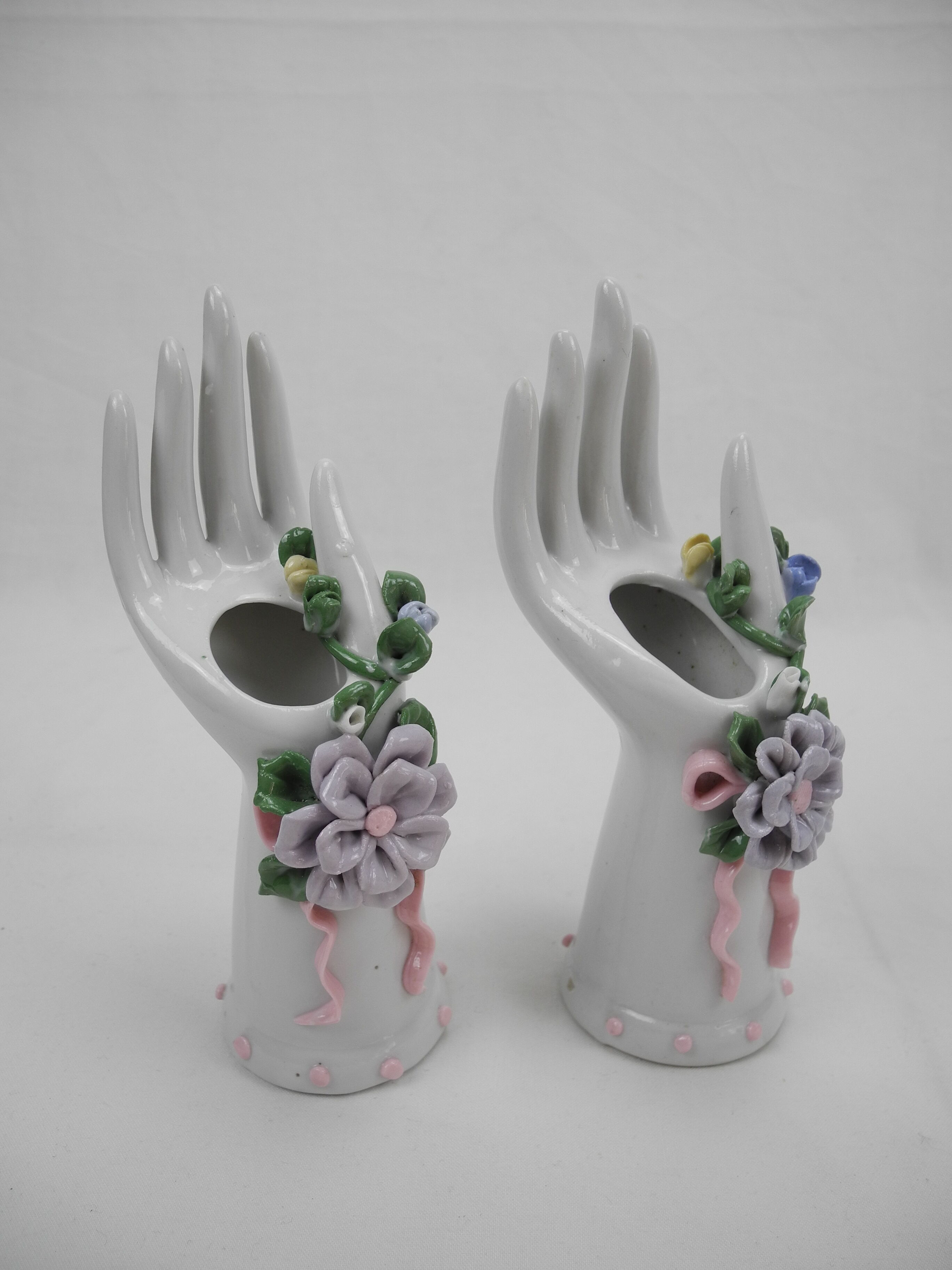 Pair of vintage ring holders ring holders stand shabby decor