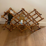 Range foldable bottles in vintage bamboo / rattan