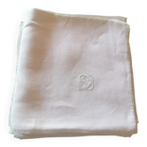 12 serviettes de table anciennes en lin monogrammé