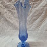 Blue blown vase from 1980