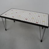 Mid century coffee table with tiles 1960's