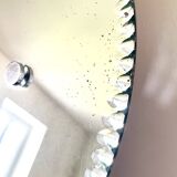 Large bevelled oval mirror 90x60 cm