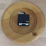 Wall clock in elm wood design
