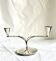 Bougeoir double en argent massif de style Art Déco danois