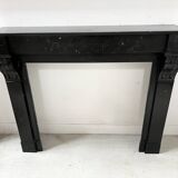 Napoleon III fireplace with a black marble corbel, 19th century.