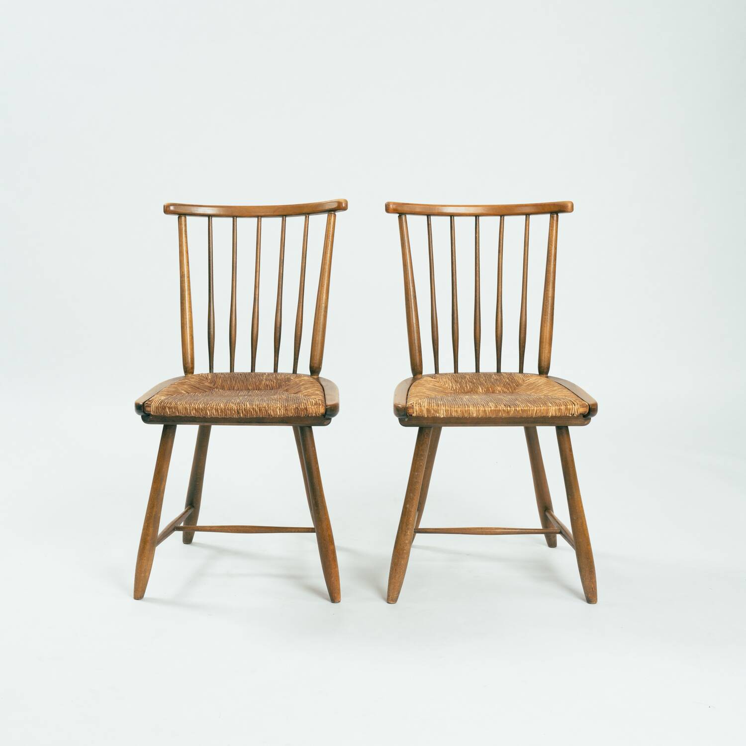 Wsk chair by Arno Lambrecht, 1950s in straw wicker and beech