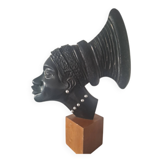 Portrait of an African woman tribal art