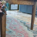 Large solid oak farmhouse table with two drawers 260 cm x 100 cm