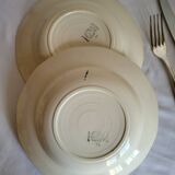 7 vintage deep plates in earthenware from Digoin Sarreguemines