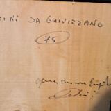 Oil painting of figures on panel in the Impressionist style from the 50s/60s.