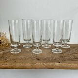 6 vintage Luminarc flutes