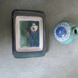 Lot of trays and vases by Cloutier Ceramics.