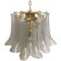 Lustre en verre de murano transparent « selle » d50