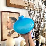 Blue opaline ball vase