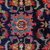 Blue Wool Persian Carpet Handwoven Wool Farahan Area Rug- 138x198cm