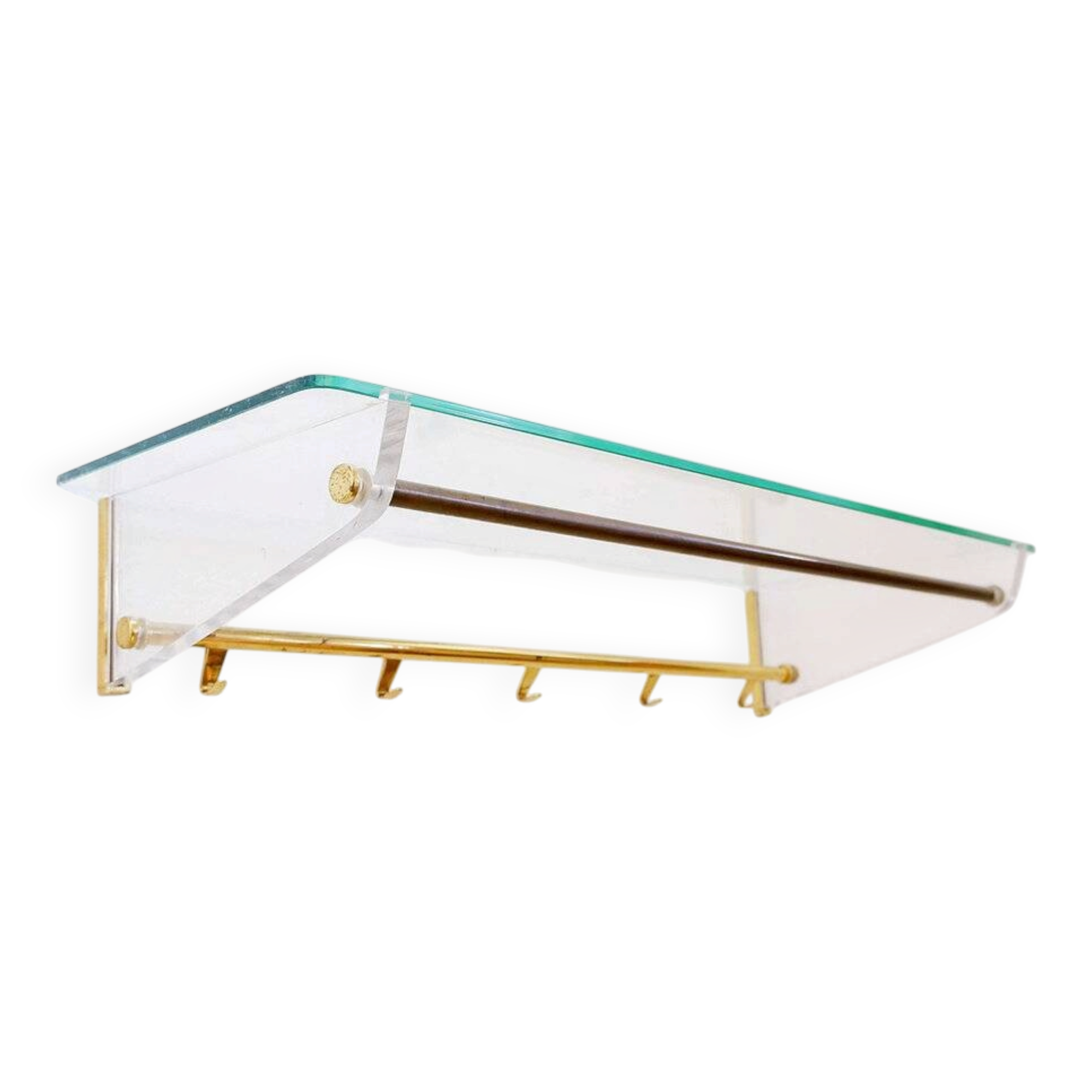 Minimalist wall coat rack, 1960s