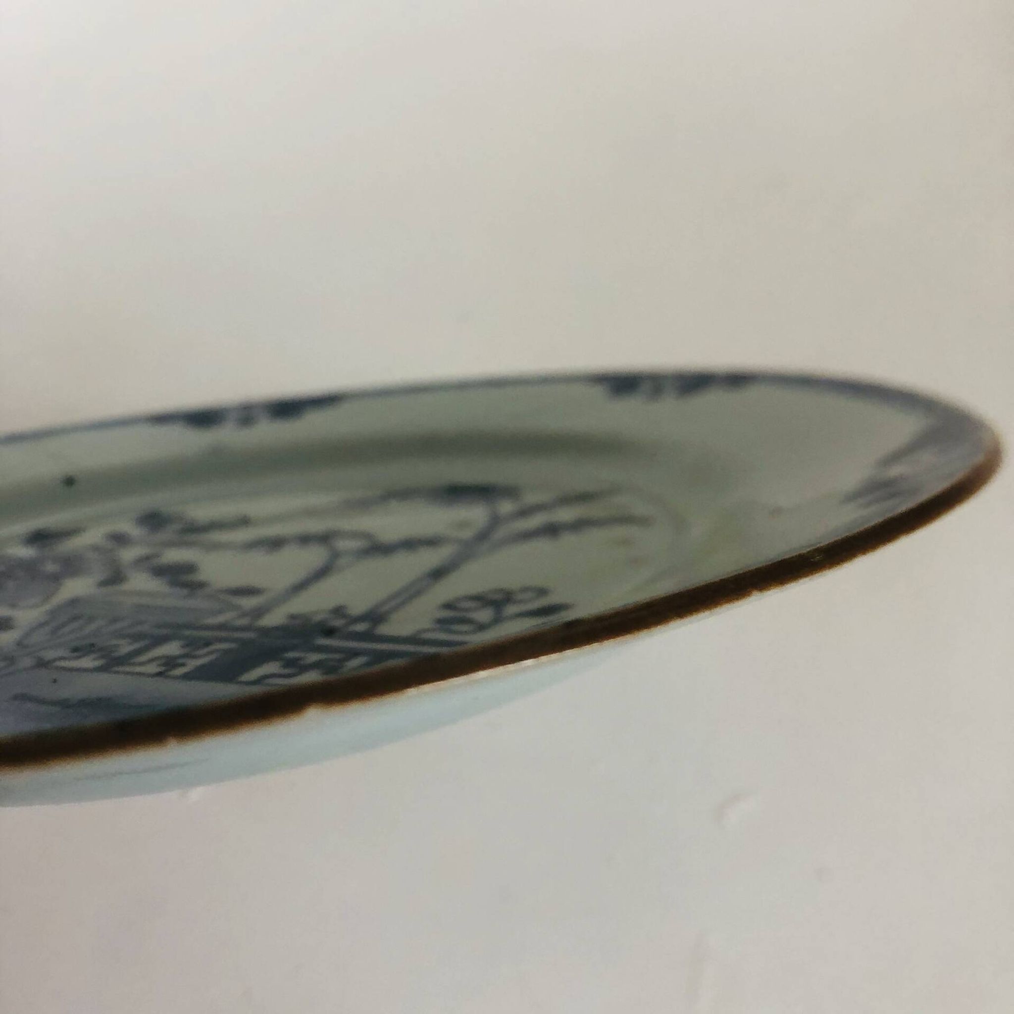 Blue and white porcelain plate from China
