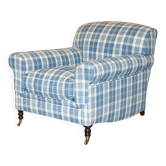 Fauteuil Signature Chelsea à Roulettes avec Accoudoirs Torsadés Grand Modèle George Smith