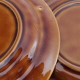 St Amand caramel glazed ceramic dessert plates