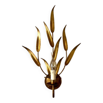 Gold metal leaf wall light