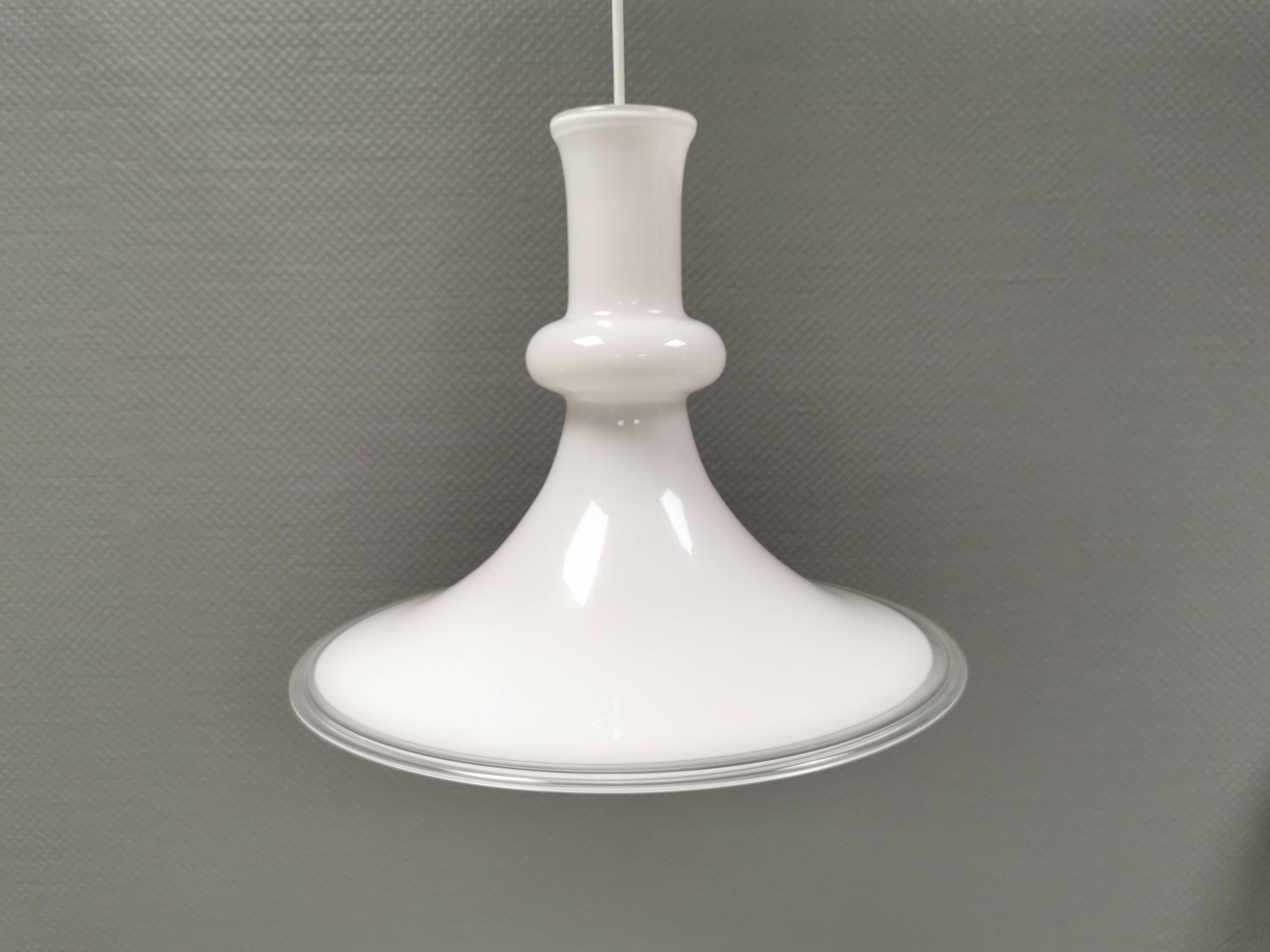 Hanging lamp by Holmegaard for Royal Copenhagen, model Etude 1978 Denmark.