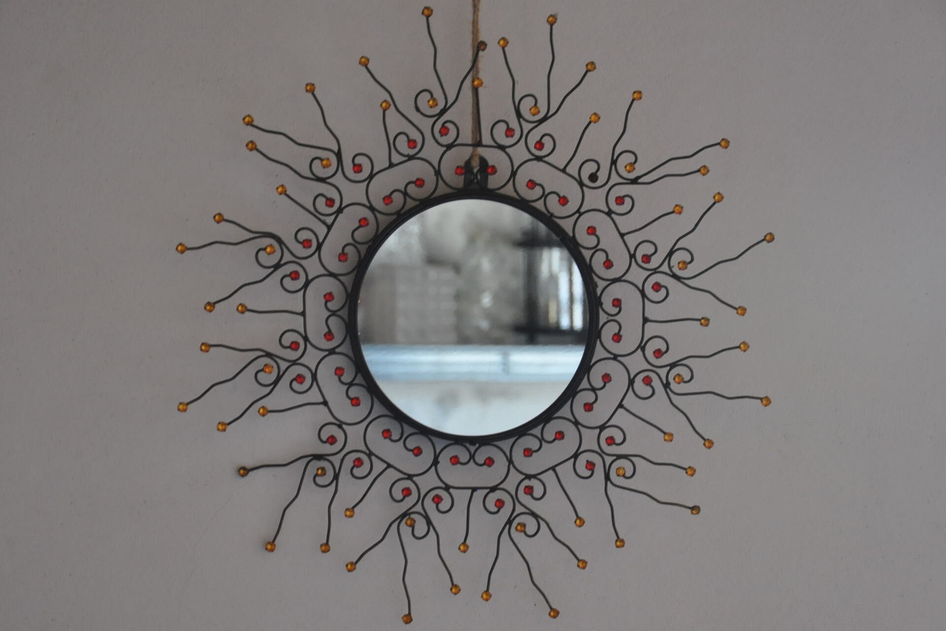 Vintage sun mirror wire
