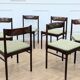 6 vintage green Scandinavian chairs