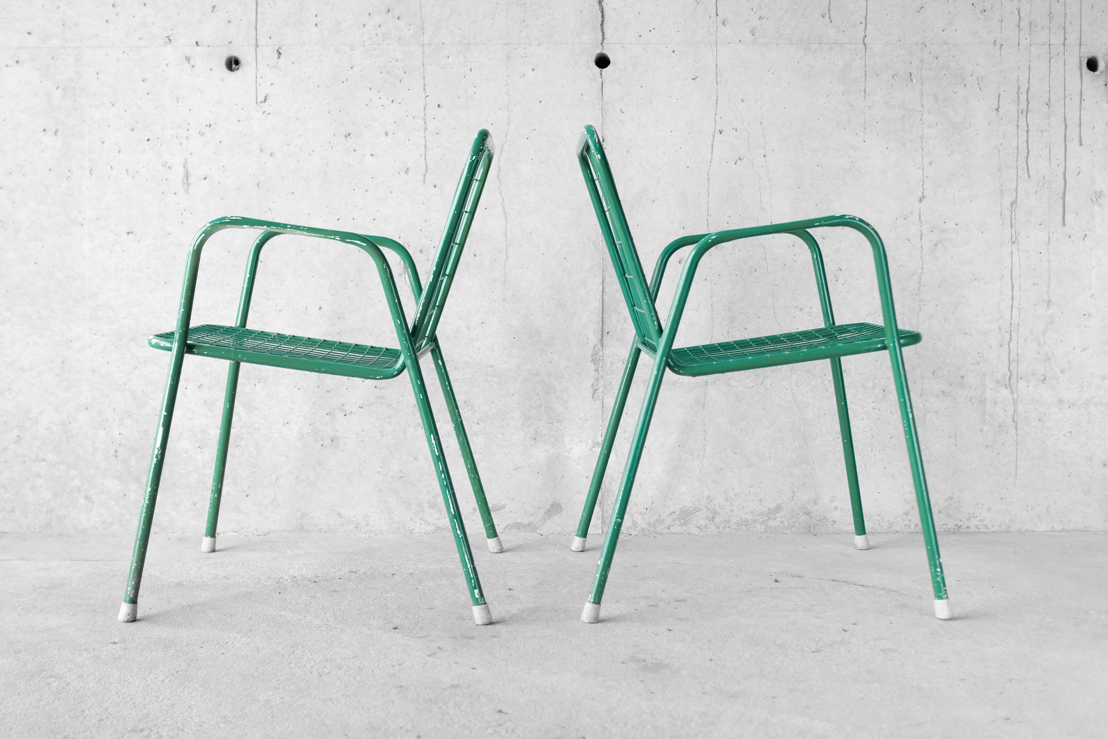 Pair of chairs EMU model Rio green