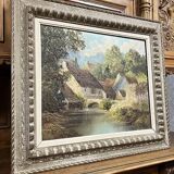Hauck: oil on canvas depicting the surroundings of Chevreuse around 1940