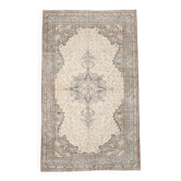 Tapis vintage classique marron et beige 5 x 9, 163 x 267 cm