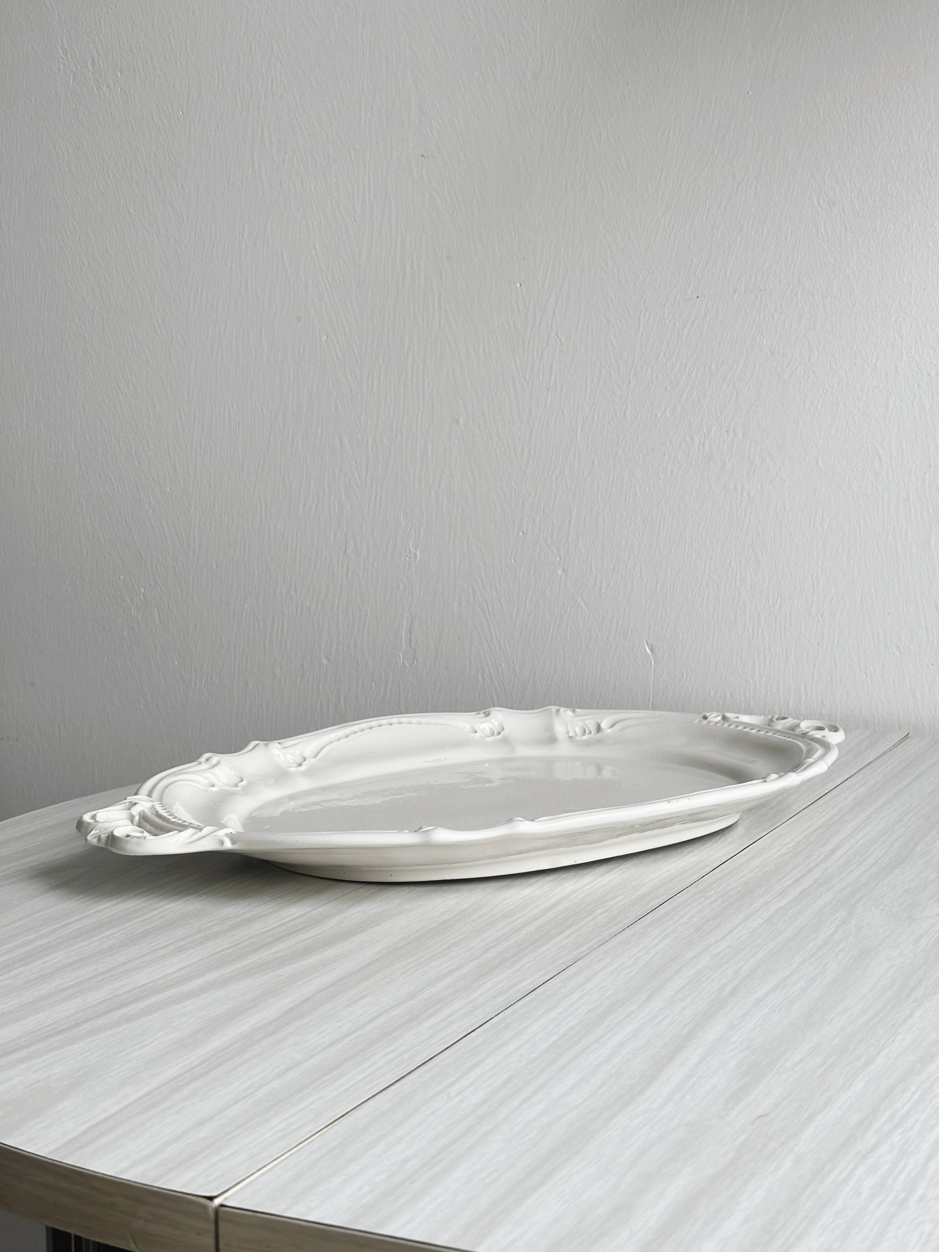Large old oval dish