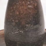 Grand bougeoir, vase . céramique signée jean marais
