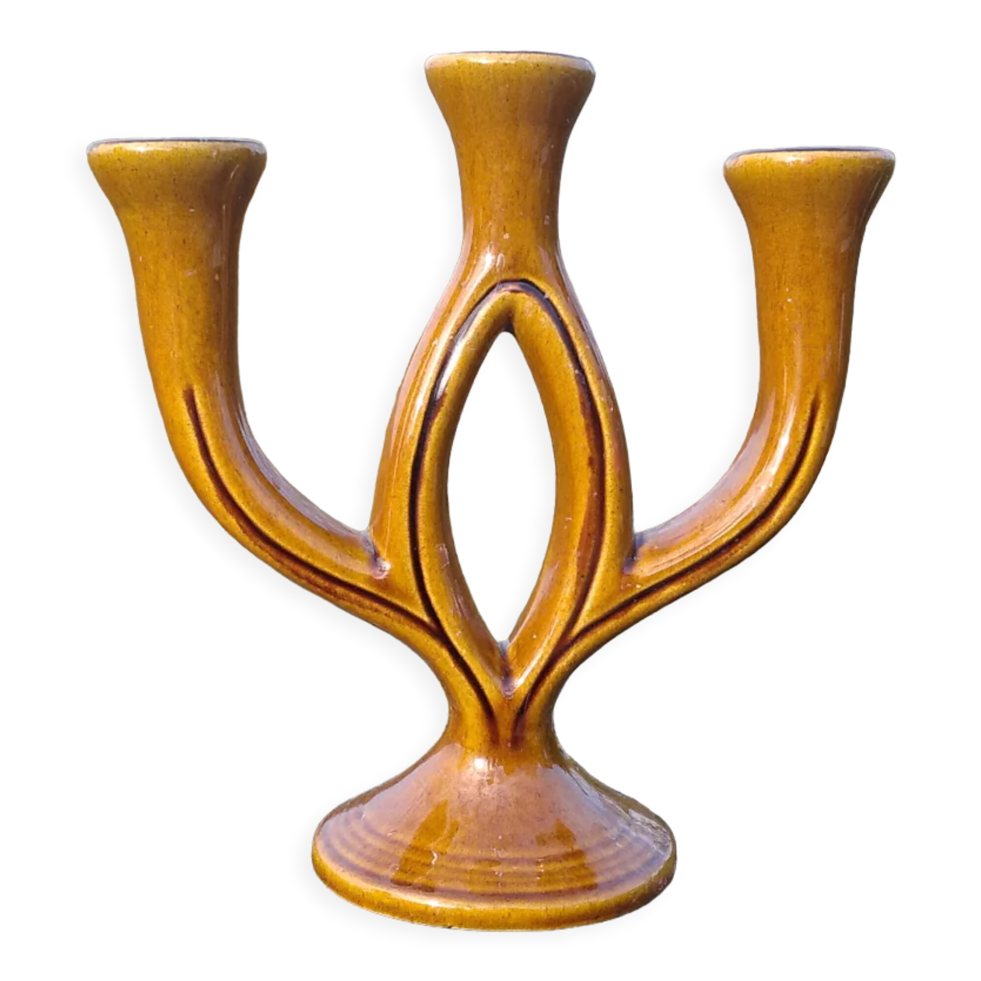 Ceramic candle holder dieulefit