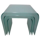 Glass design nesting tables 80s