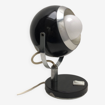 Lampe eyeball à poser noire, 1960/1970