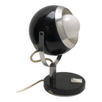 Lampe eyeball à poser noire, 1960/1970