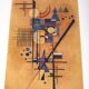 Tapis vintage, composition abstraite inspirée de Kandinsky